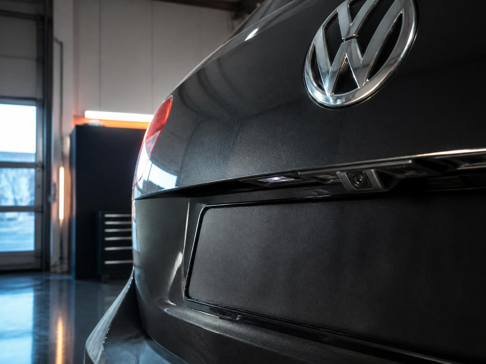 Couvací kamera integrovaná v madle kufru Volkswagen Passat